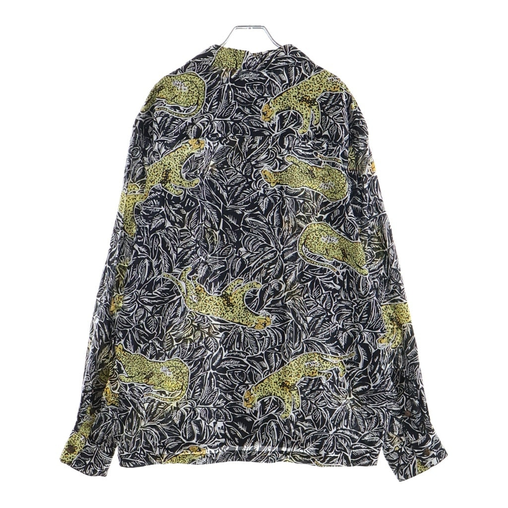 NEIGHBORHOOD(ネイバーフッド) 19SS ALOHA PANTHER LY-SHIRT LS アロハ パンサー レーヨン オープンカラー 開襟 長袖シャツ ブラック 191TSNH-SHM07