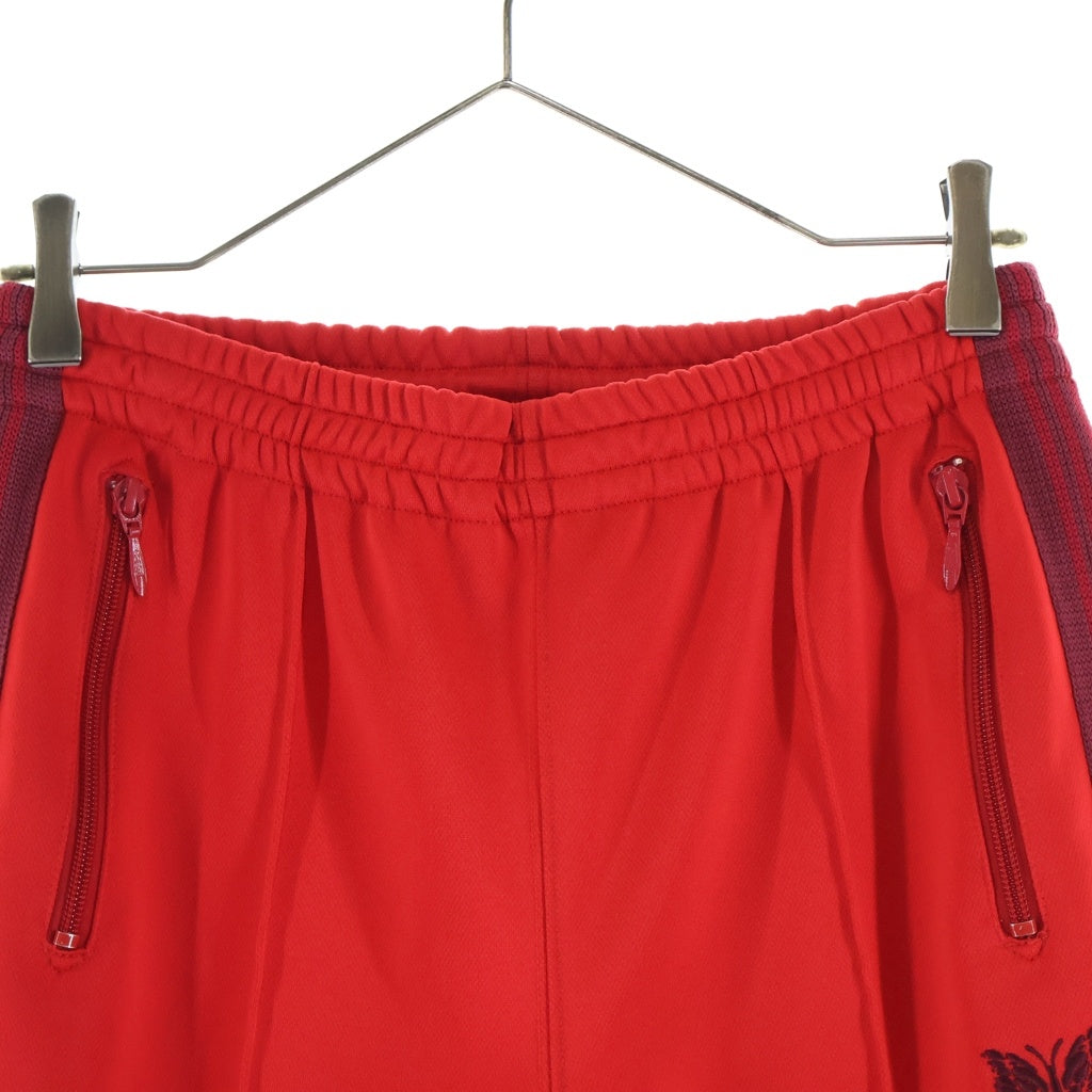 Needles(ニードルス) 18SS TRACK PANT POLY SMOOTH サイドパピヨン刺繍 トラックパンツ レッド CH376