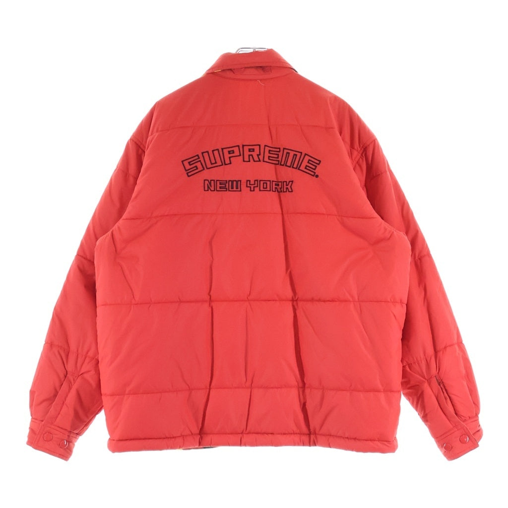 SUPREME(シュプリーム) 19AW Reversible Puffy Work Jacket リバーシブル トライバルカモ ジップアップパファージャケット レッド/イエロー