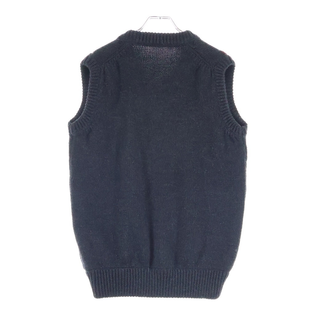 DSQUARED2(ディースクエアード) 17AW メープルリーフ アーガイル柄 Vネックニットベスト セーター グレー S71HA0744