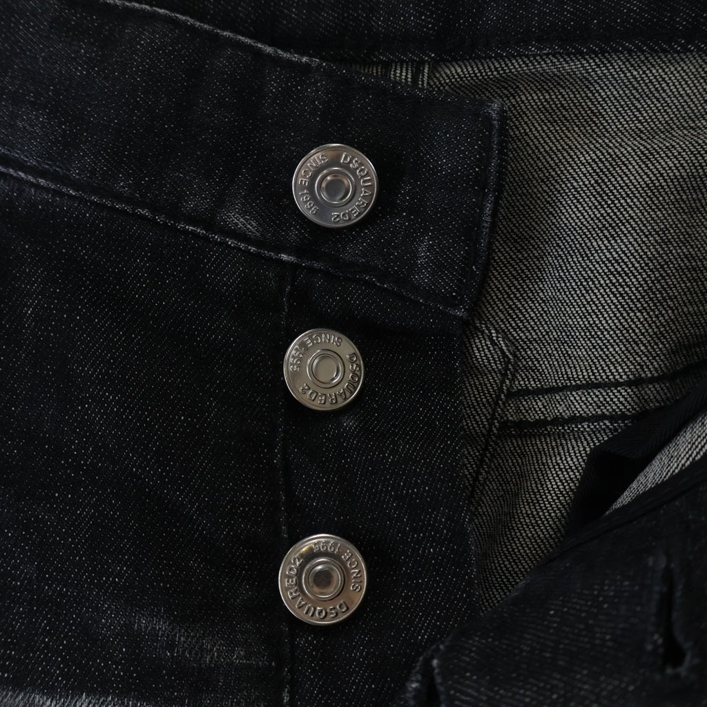 DSQUARED2(ディースクエアード) 20AW Tidy Biker Jean タイディバイカー ダメージ スキニーデニムパンツ グレー S71LB0801