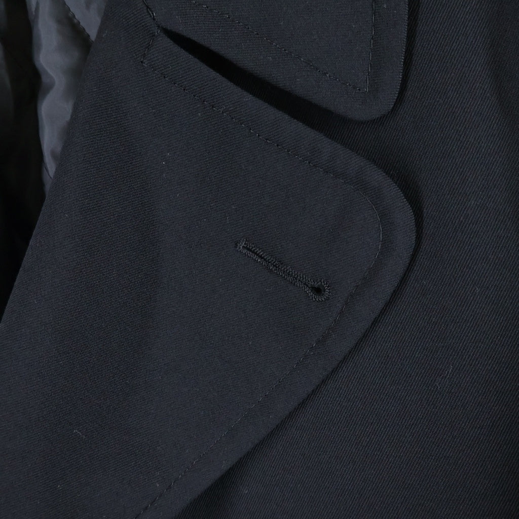 COMME des GARCONS HOMME DEUX(コムデギャルソン オムドゥ) 23AW AD2023 ウールギャバジン キルティング ベルテッド トレンチコート ブラック DL-C004
