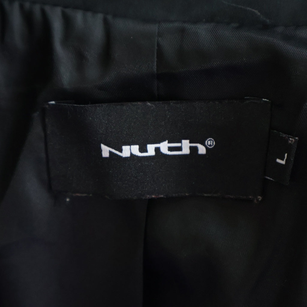 NO BRAND(ノーブランド) NUTH ヌース ドローストリング ナイロン 2Bシングルテーラードジャケット ブラック