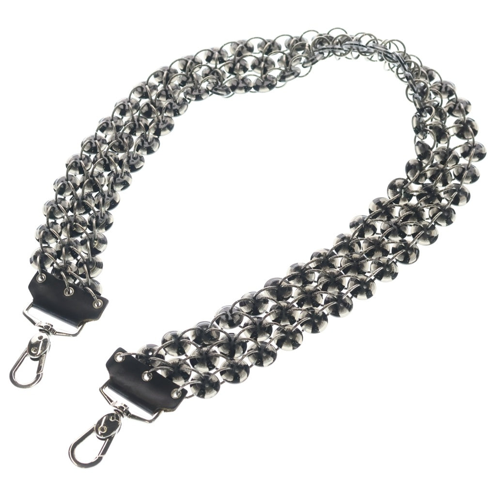 STEFAN COOKE(ステファンクック) STEFAN COOKE ステファンクック Button Strap Bag Accessories ボタンストラップ バッグアクセサリー チェーン ブラック SCSS21AC1 レディース