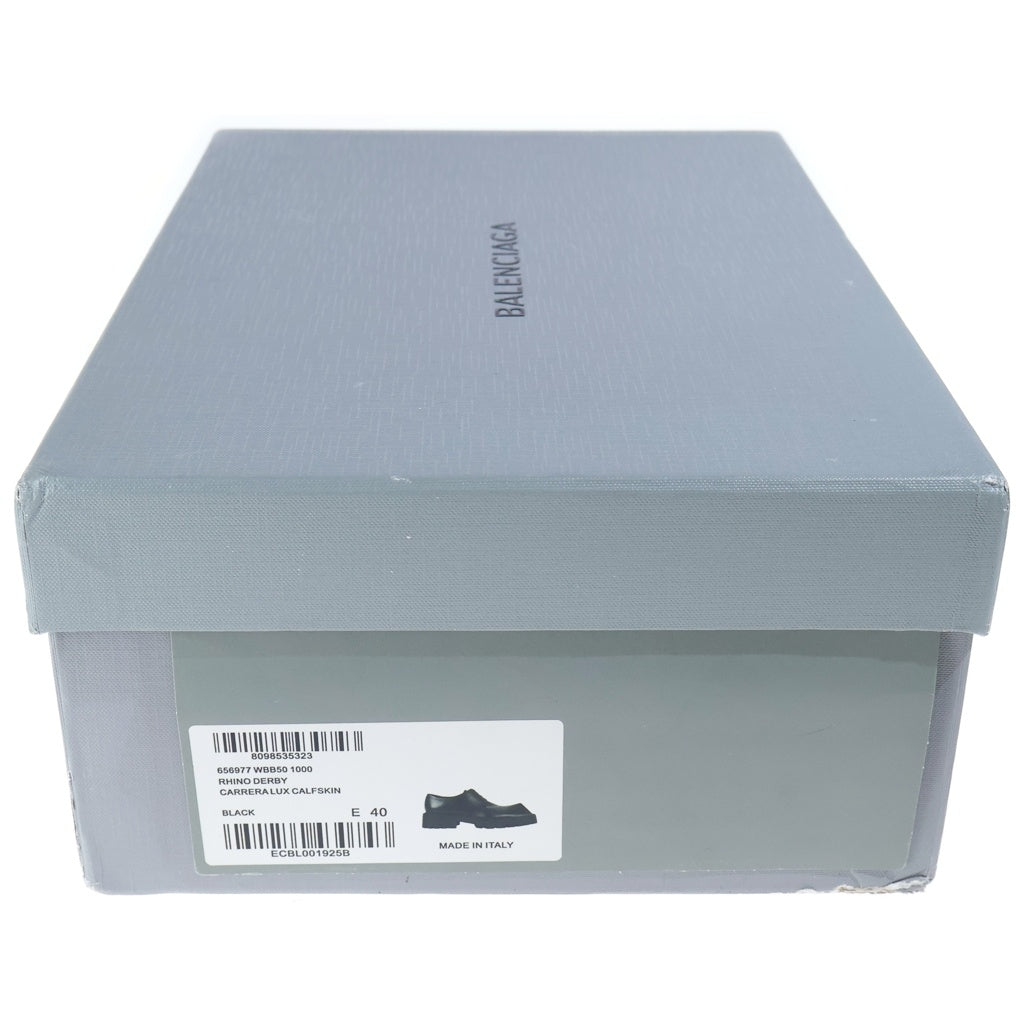 BALENCIAGA(バレンシアガ) Rhino Derby Shoes リノ レザー ダービーシューズ ブラック 656977