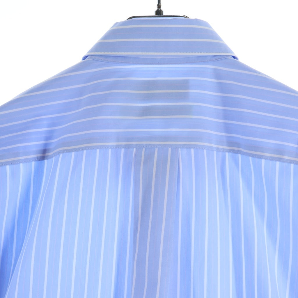 Graphpaper(グラフペーパー) SIDOGRAS Regular Collar Shirt シドグラス ストライプ レギュラーカラー 長袖シャツ ブルー GM242-50001