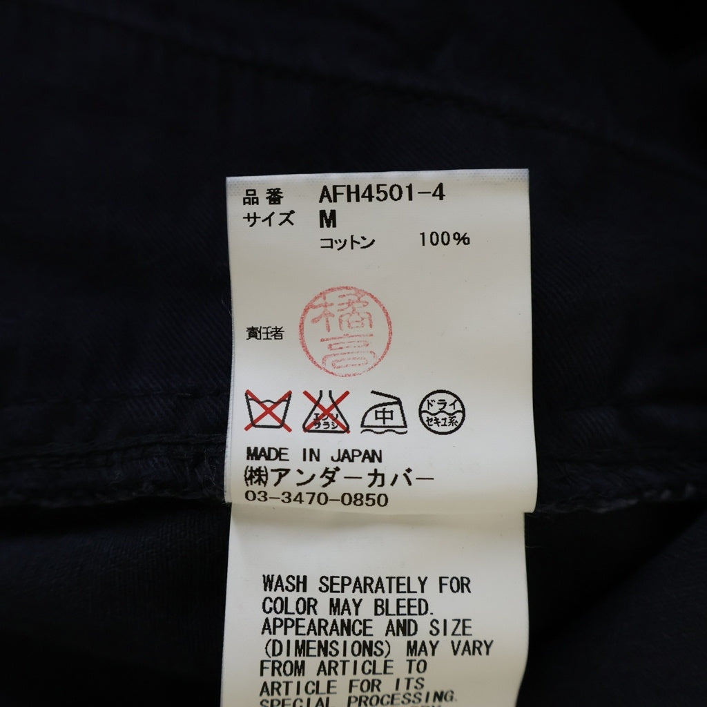 AFFA(エーエフエフエー) ベルト付き コットン ワイド ボンテージパンツ ネイビー AFH4501-4