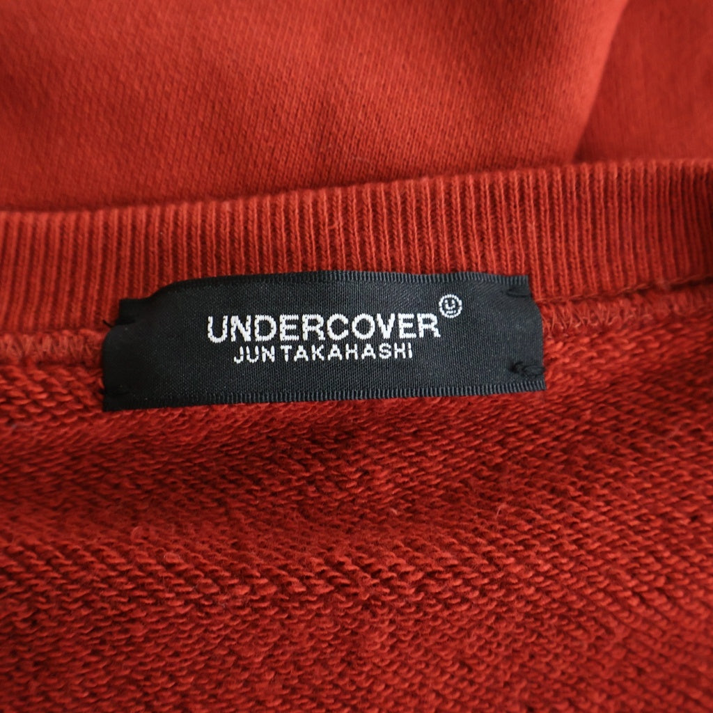 UNDERCOVER(アンダーカバー) 20AW 蜘蛛巣城 総柄 クルーネックスウェットトレーナー レッド/ブラック UCZ4803-4