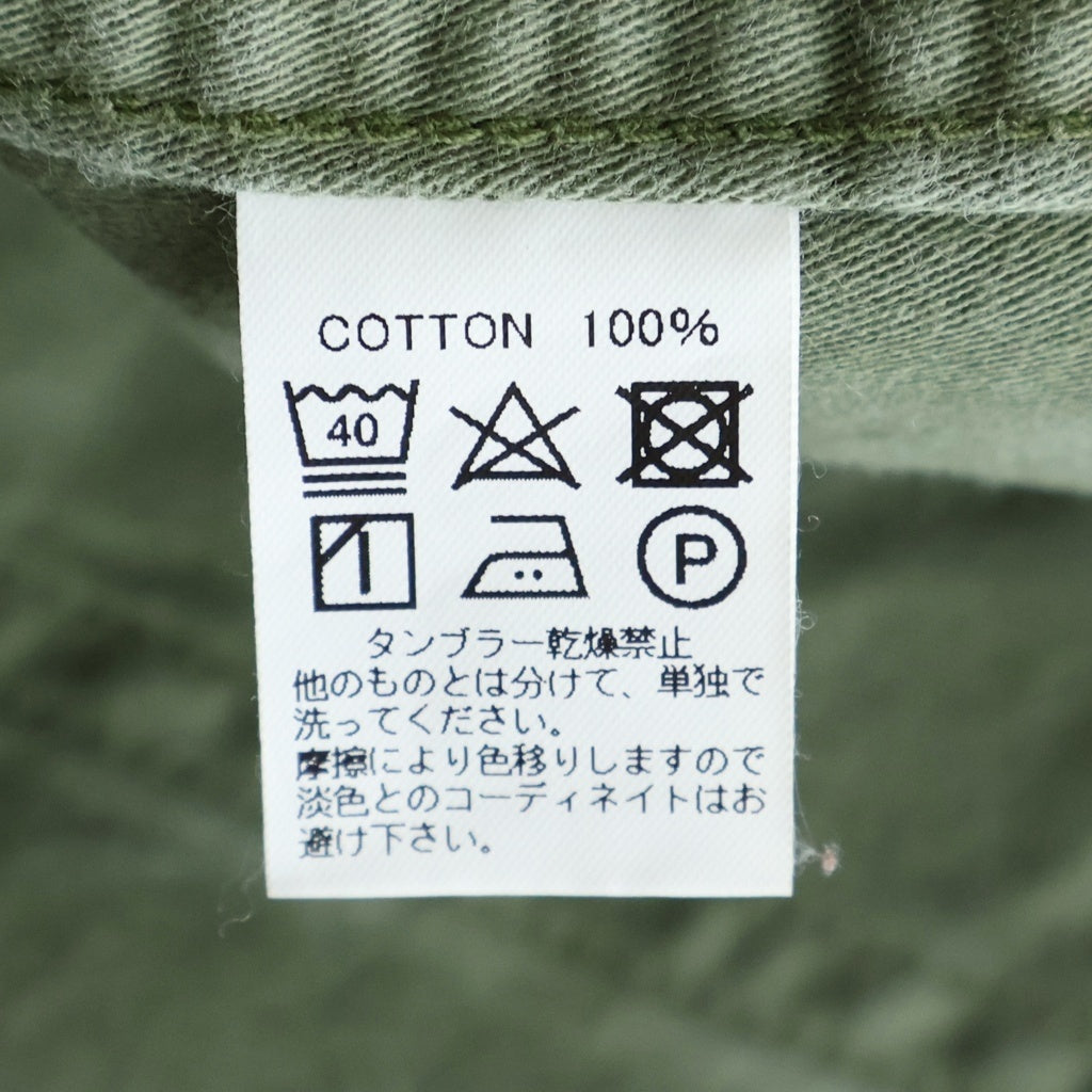 BONCOURA(ボンクラ) コットン ジップフライ ストレート ベイカーパンツ カーキ