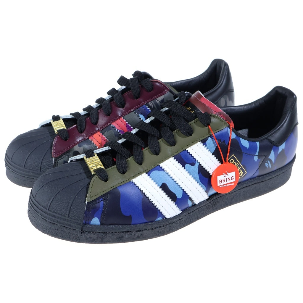 adidas(アディダス) 21SS ×A BATHING APE SUPERSTAR 80S アベイシングエイプ スーパースター カモ柄 ローカットスニーカー マルチカラー GZ8982