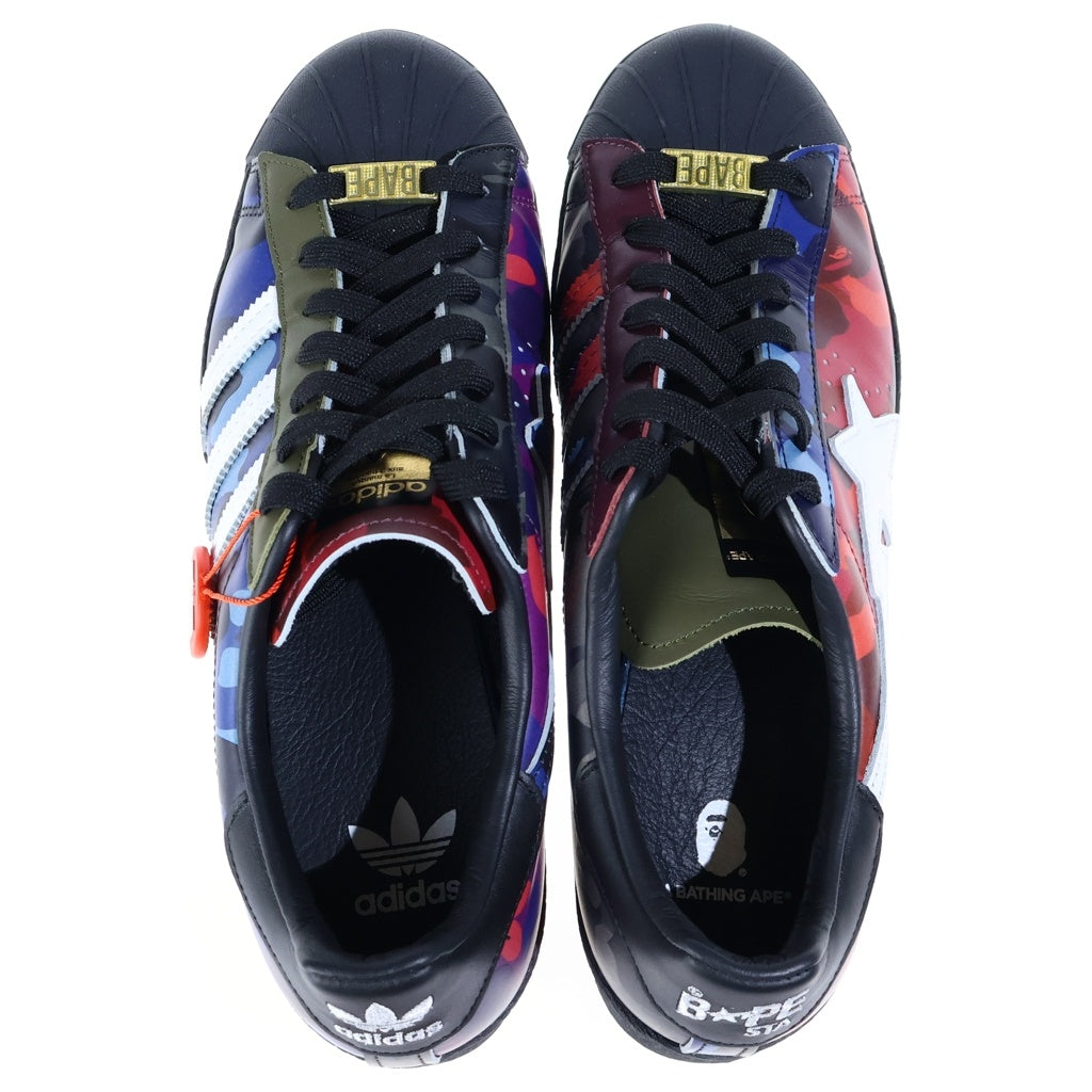 adidas(アディダス) 21SS ×A BATHING APE SUPERSTAR 80S アベイシングエイプ スーパースター カモ柄 ローカットスニーカー マルチカラー GZ8982