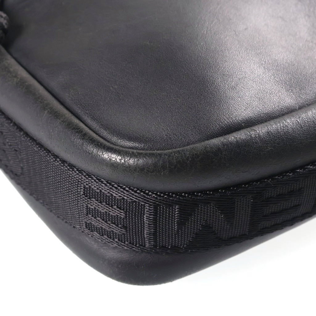 SUPREME(シュプリーム) 23AW Leather Shoulder Bag ボックスロゴ レザーショルダーバッグ ブラック