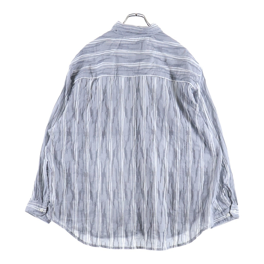 WTAPS(ダブルタップス) 25SS WCPO 02 LS CTPL. DOBBY. TEXTILE ストライプ タック ドビー オーバーサイズ長袖シャツ グレー 251WVDT-SHM04