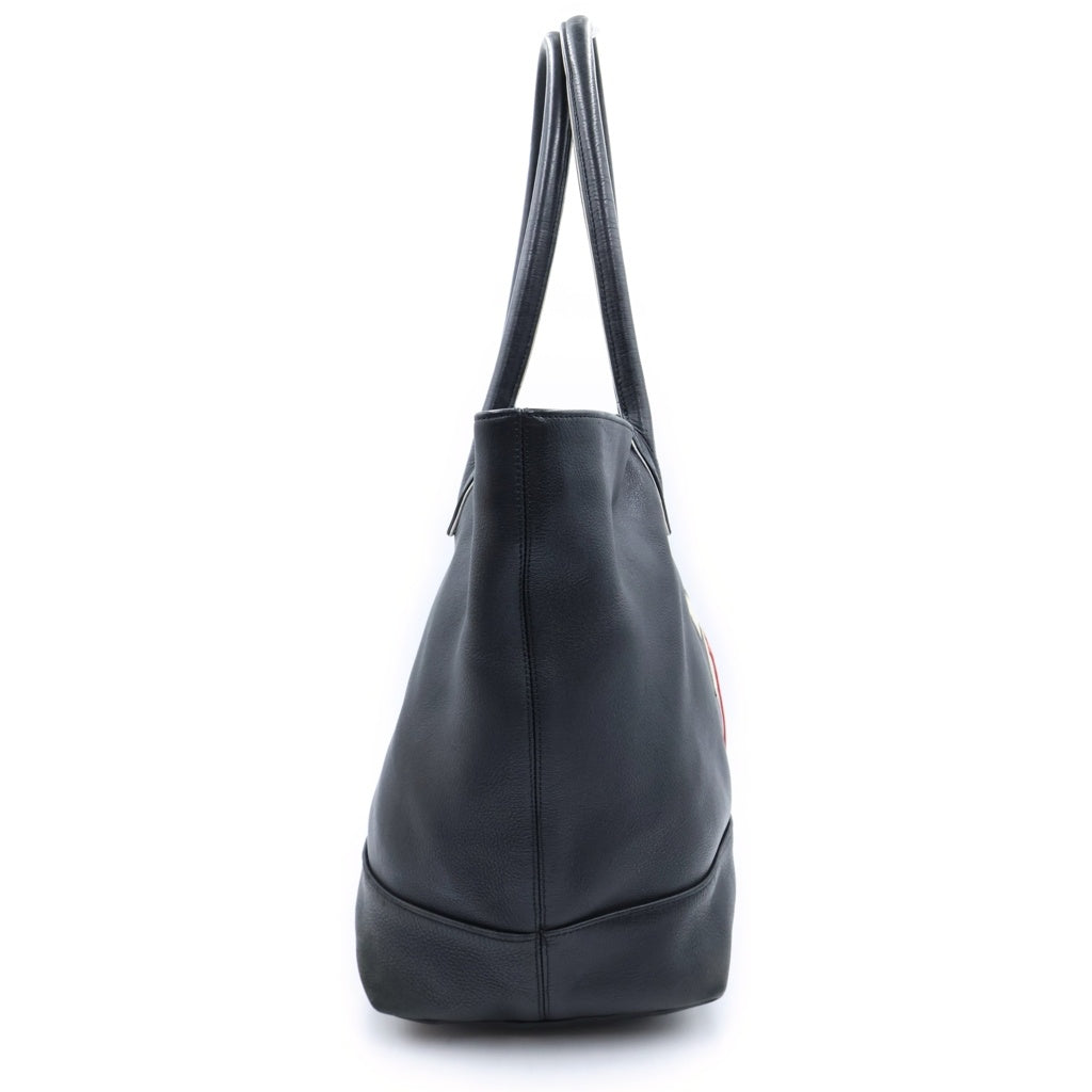 CHROME HEARTS(クロムハーツ) CEMETERY CROSS TOTE BAG セメタリークロスパッチ レザー トートバッグ ブラック レディース