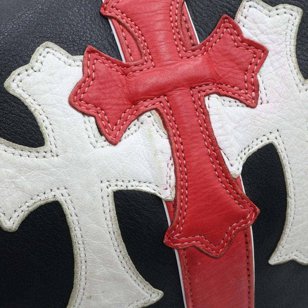 CHROME HEARTS(クロムハーツ) CEMETERY CROSS TOTE BAG セメタリークロスパッチ レザー トートバッグ ブラック レディース