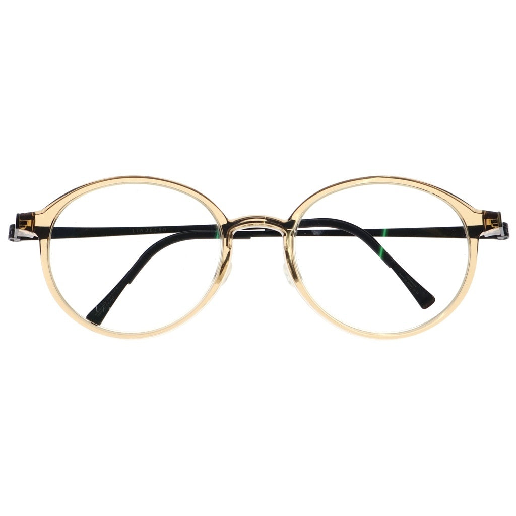 NO BRAND(ノーブランド) LINDBERG リンドバーグ Acetanium ボストンフレーム アセタニウム クリアレンズ サングラス メガネ ブラウン/ブラック 1177