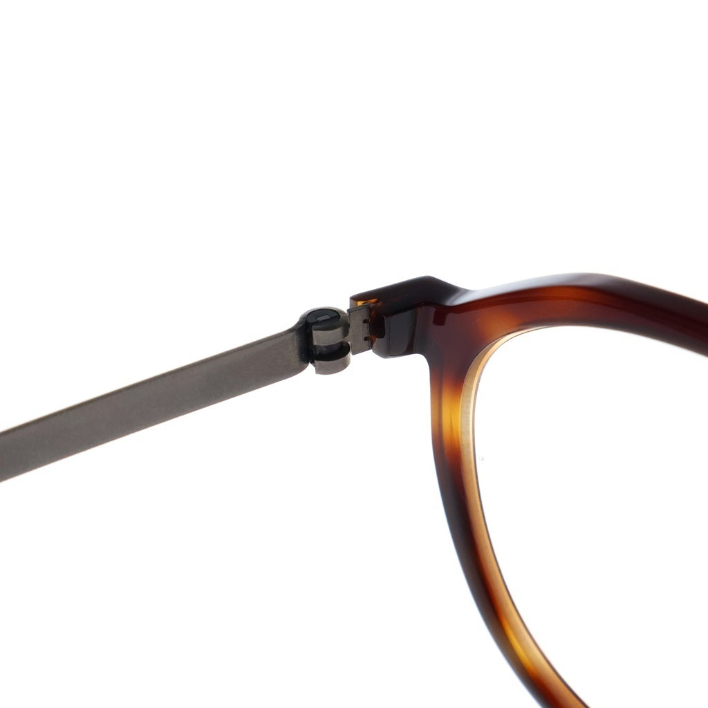 NO BRAND(ノーブランド) LINDBERG リンドバーグ Acetanium クラウンパントフレーム アセタニウム クリアレンズ サングラス メガネ ブラウン/シルバー 1046