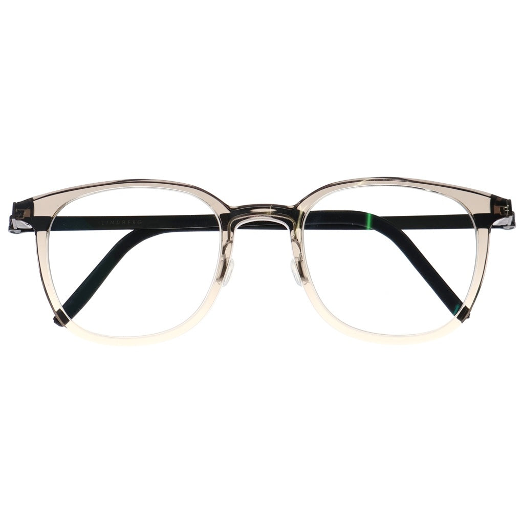 NO BRAND(ノーブランド) LINDBERG リンドバーグ Acetanium スクエアフレーム アセタニウム クリアレンズ サングラス メガネ グレー/シルバー 1059