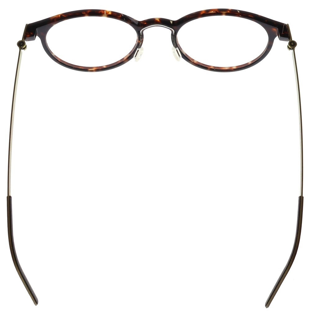 NO BRAND(ノーブランド) LINDBERG リンドバーグ Acetanium ラウンドフレーム アセタニウム クリアレンズ サングラス メガネ ブラウン/ゴールド 1180