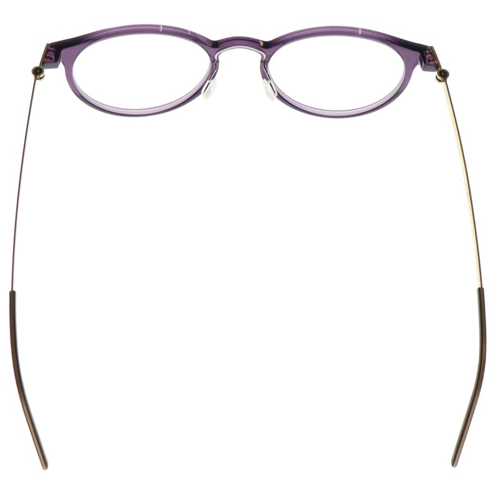 NO BRAND(ノーブランド) LINDBERG リンドバーグ Acetanium ラウンドフレーム アセタニウム クリアレンズ サングラス メガネ パープル/ゴールド 1180