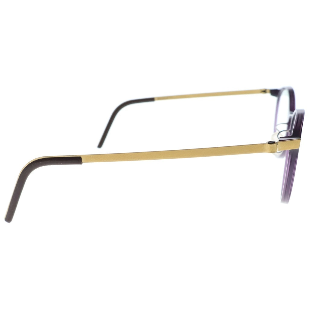NO BRAND(ノーブランド) LINDBERG リンドバーグ Acetanium ラウンドフレーム アセタニウム クリアレンズ サングラス メガネ パープル/ゴールド 1180