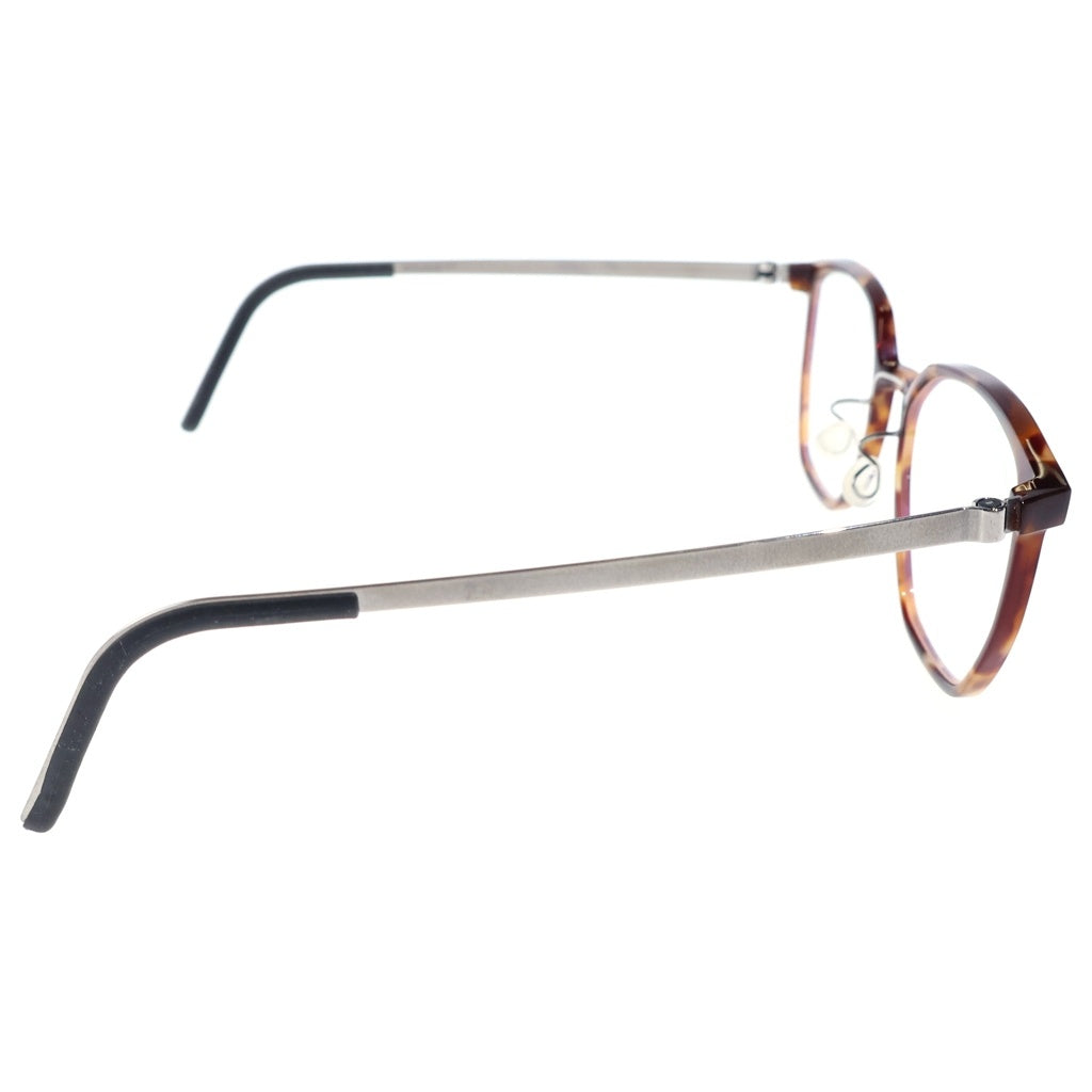 LINDBERG(リンドバーグ) Acetanium イレギュラーフレーム アセタニウム クリアレンズ サングラス メガネ ブラウン/シルバー 1055