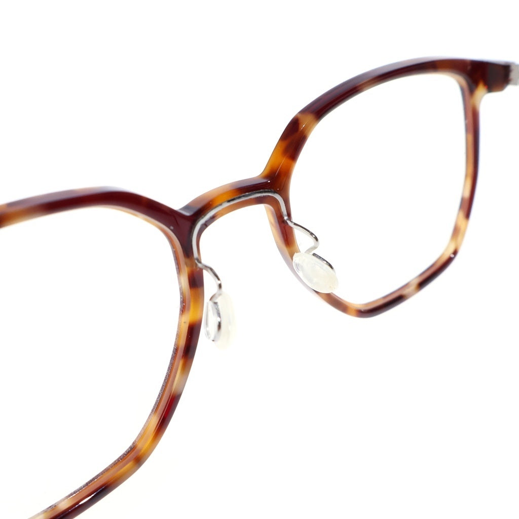 LINDBERG(リンドバーグ) Acetanium イレギュラーフレーム アセタニウム クリアレンズ サングラス メガネ ブラウン/シルバー 1055