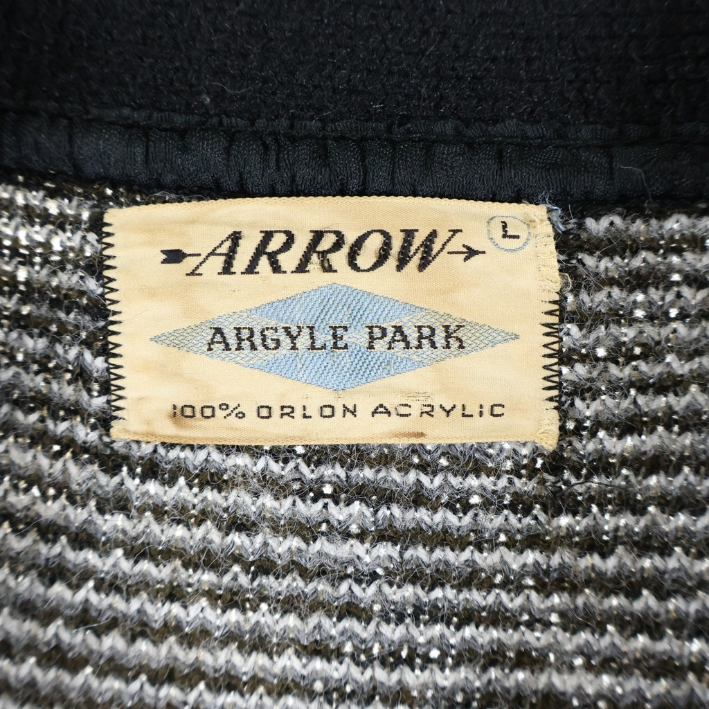 VINTAGE(ヴィンテージ) 60S VINTAGE ARROW ARGYLE ACRYL KNIT CARDIGAN ヴィンテージ アロー アーガイル柄 アクリルニットカーディガン ブラウン/ブラック