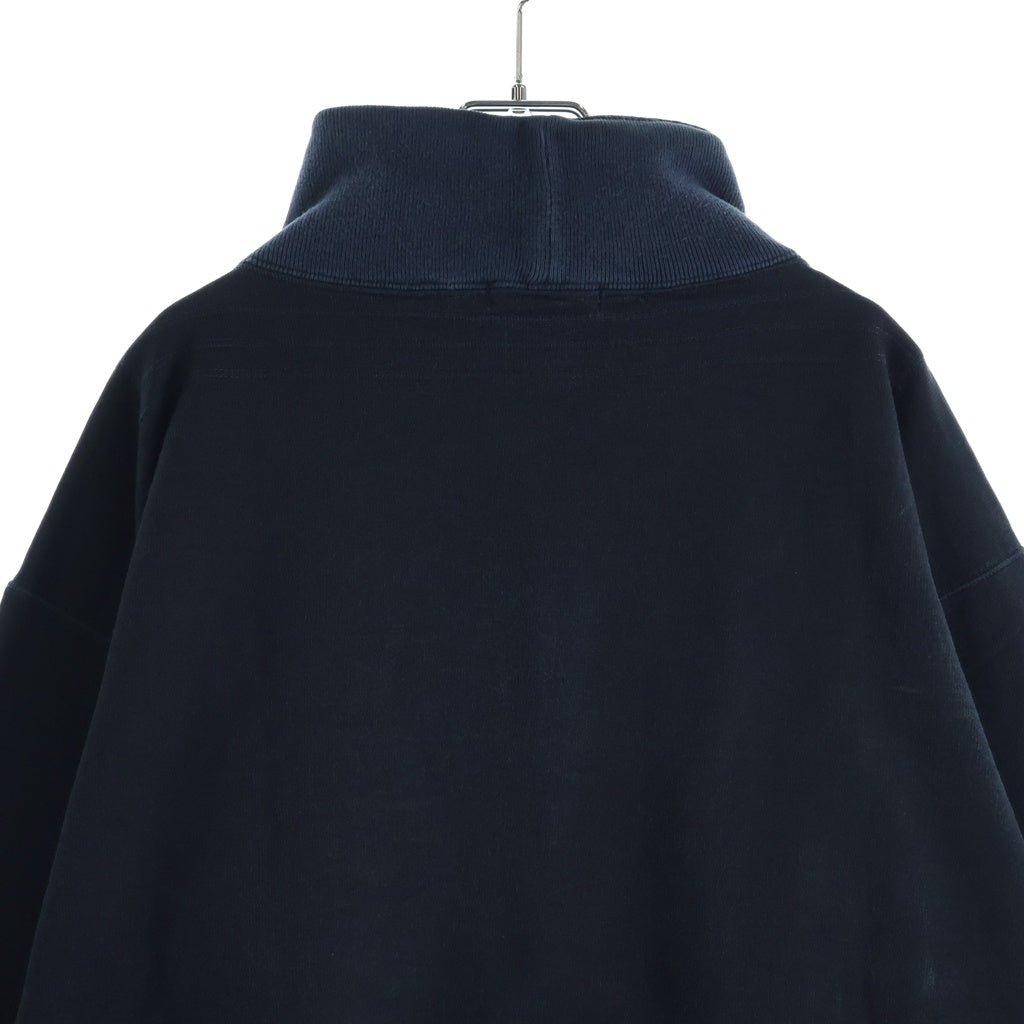 STONE ISLAND(ストーンアイランド) 80-90S VINTAGE ヴィンテージ マッシモオスティ期 フロントロゴ刺繍 タートルネック スウェットトレーナー ブラック/ネイビー