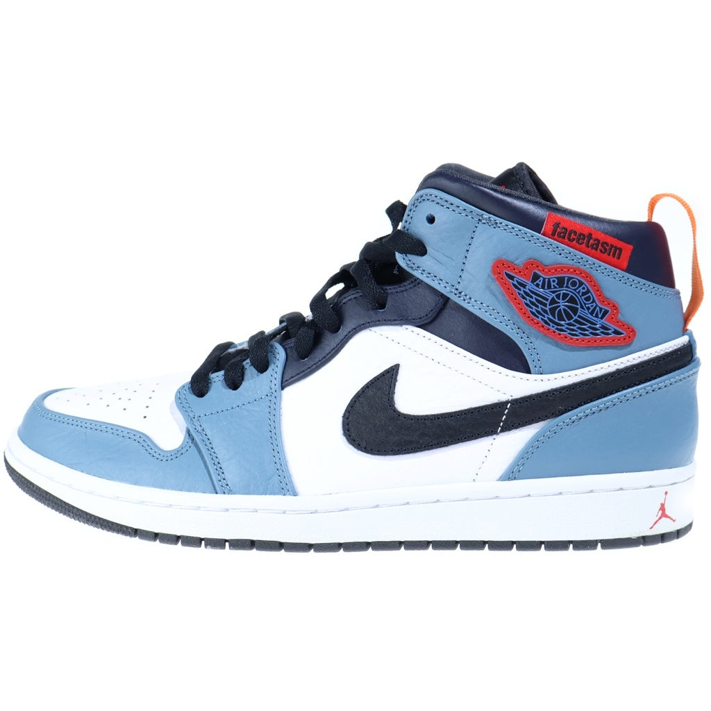 NIKE(ナイキ) ×FACETASM AIR JORDAN 1 MID SE FRLS APLA ファセッタズム エアジョーダン1 フィアレス ミッドカットスニーカー ホワイト/ネイビー US10.5/28.5cm CU2802-100
