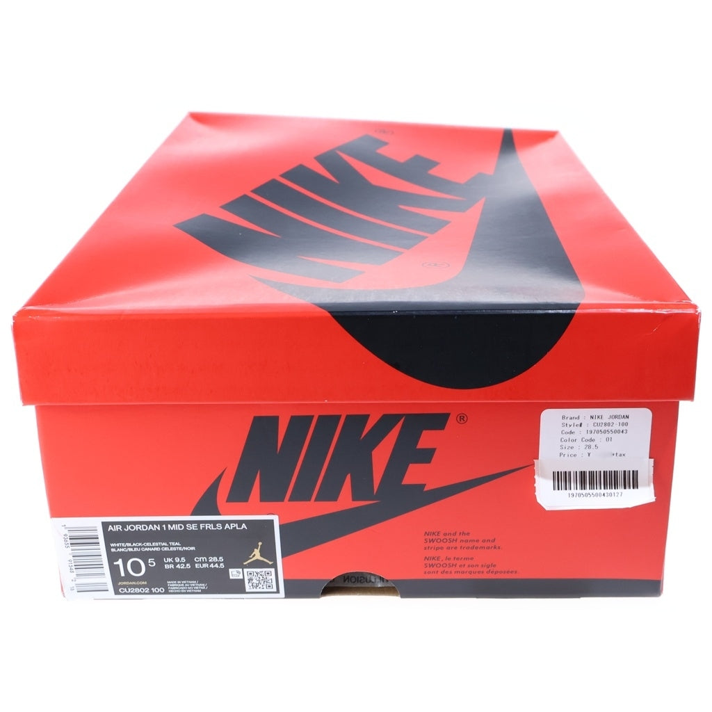 NIKE(ナイキ) ×FACETASM AIR JORDAN 1 MID SE FRLS APLA ファセッタズム エアジョーダン1 フィアレス ミッドカットスニーカー ホワイト/ネイビー US10.5/28.5cm CU2802-100