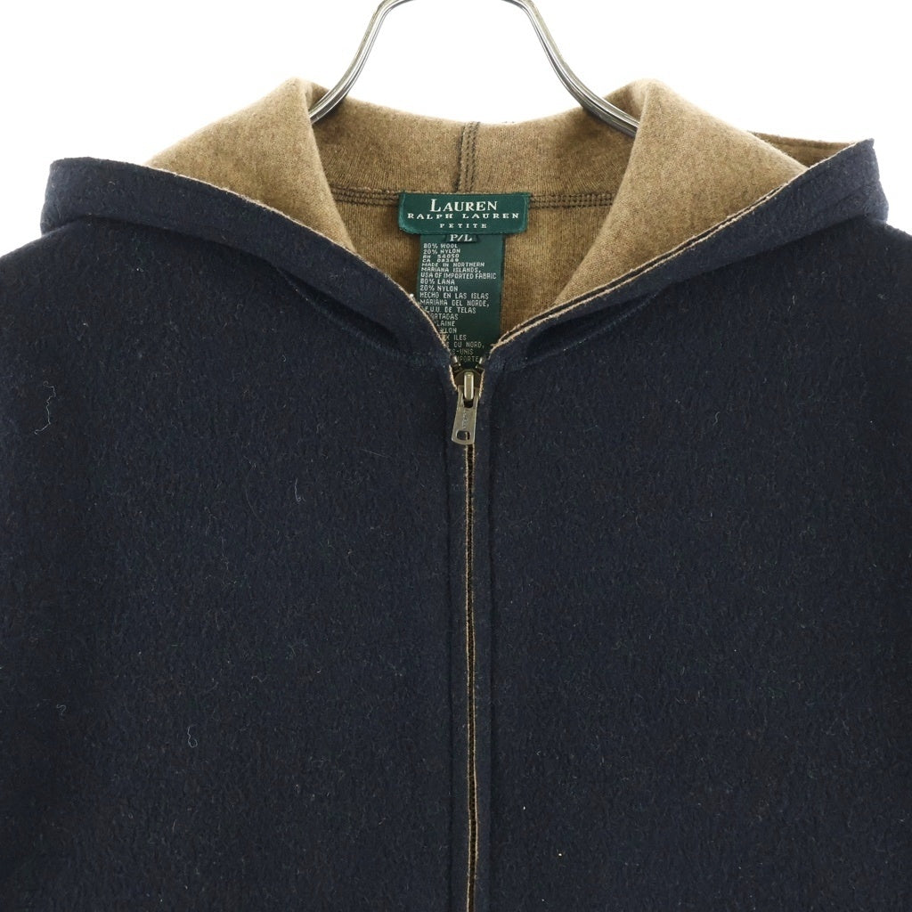 LAUREN RALPH LAUREN(ローレンラルフローレン) 90S VINTAGE WOOL ZIP UP PARKA ヴィンテージ ウール ジップアップパーカー フーデッドジャケット ブラック
