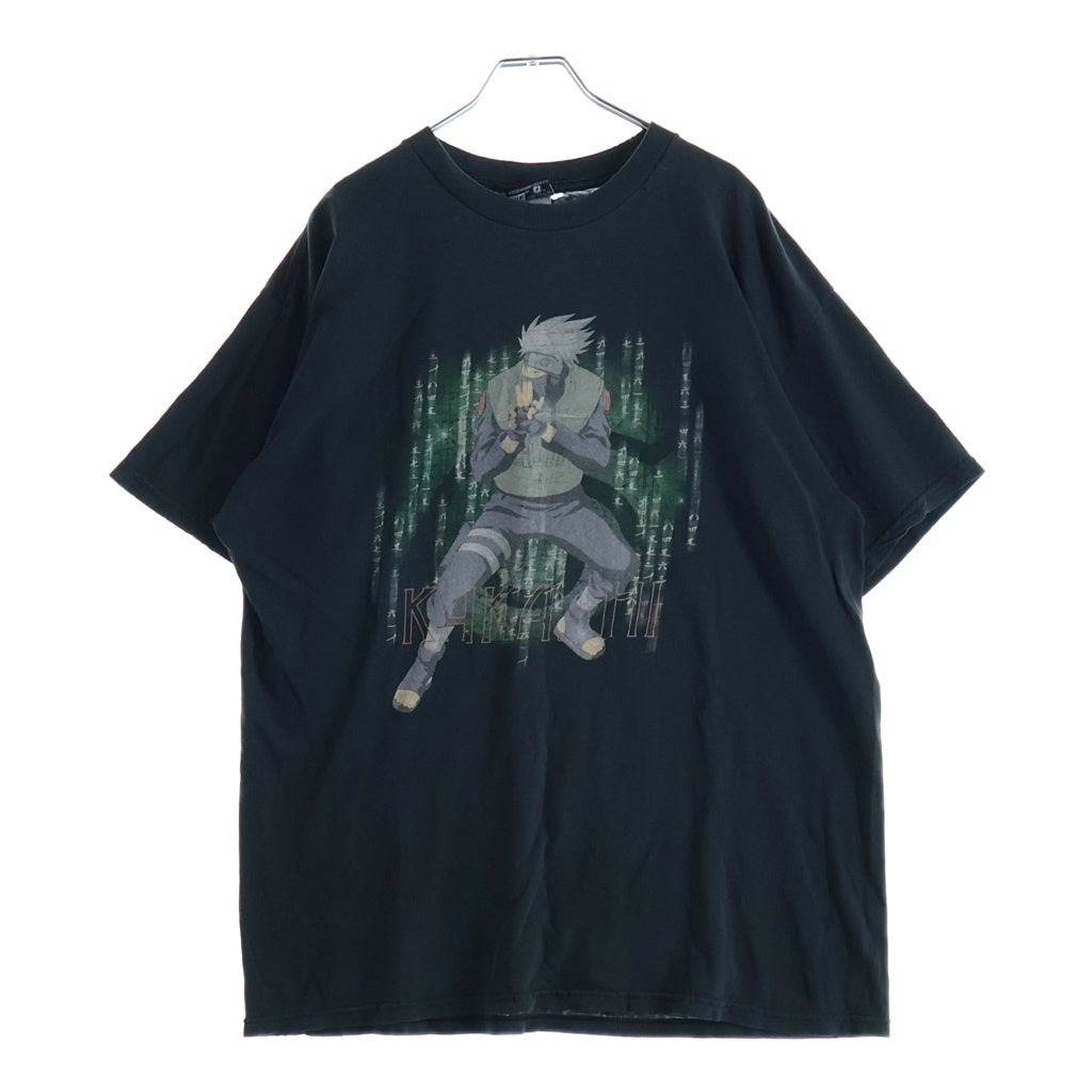 VINTAGE(ヴィンテージ) 00S VINTAGE NARUTO KAKASHI TEE ヴィンテージ ナルト はたけカカシ フロントプリントTシャツ 半袖クルーネックカットソー ブラック