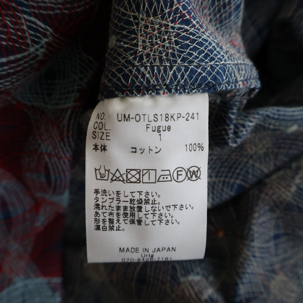 Urig(ウーリッヒ) KUPKA OVERSIZED SNOW PARKA クプカ 総柄 オーバーサイズド スノーパーカー コート レッド/ライトブルー UM-OTLS18KP-241