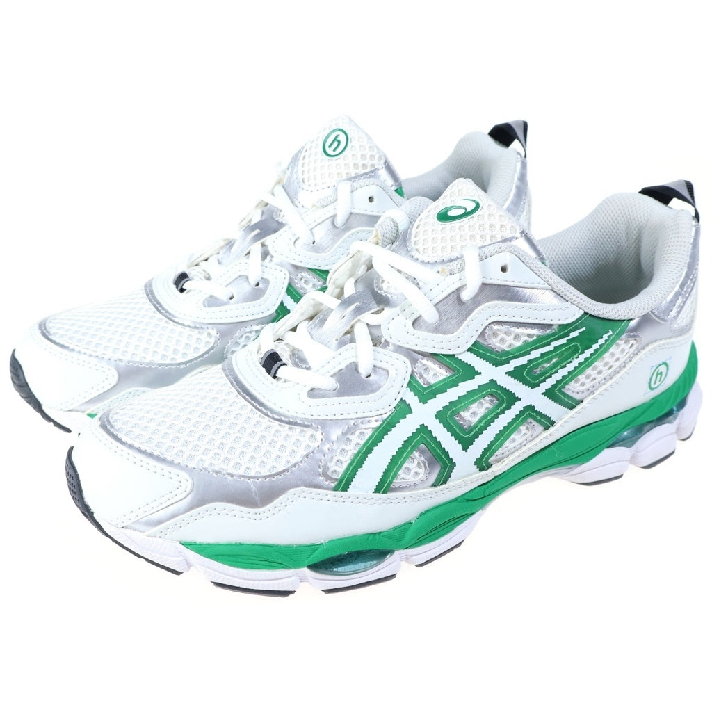 ASICS(アシックス) ×Hidden NY GEL-NYC ヒドゥンNY ゲル メッシュ ローカットスニーカー ホワイト/グリーン US10/28cm 1201B001