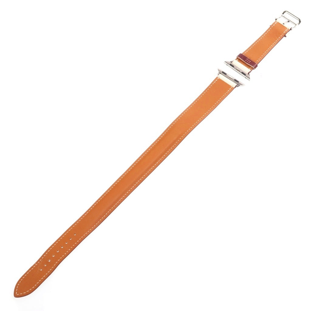 HERMES(エルメス) APPLE WATCH BAND アップルウォッチバンド ドゥブルトゥール C刻印 38MM レザーブレスレット ブラウン レディース