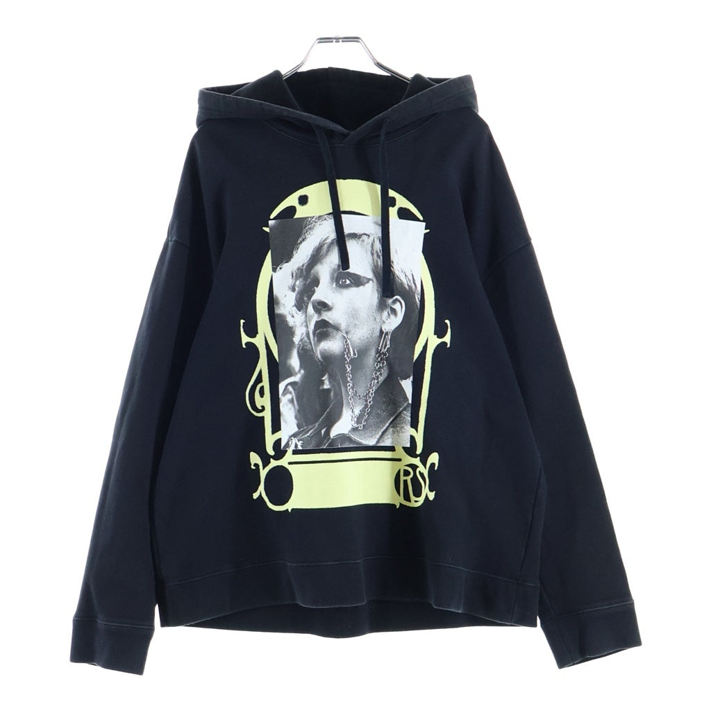 RAF SIMONS(ラフシモンズ) 19SS PUNKETTE HOODY パンケッテ フロントプリント プルオーバーフーディー パーカー スウェット ブラック 191-164