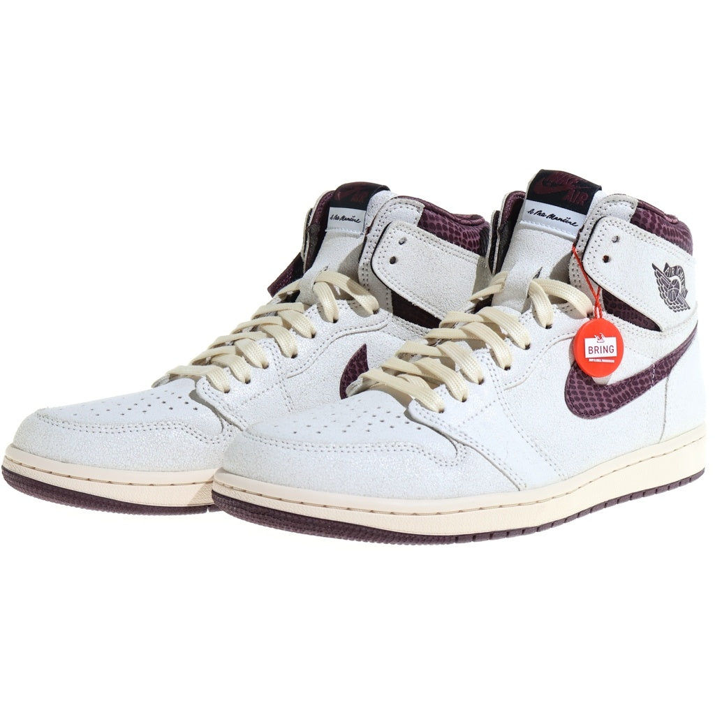 NIKE(ナイキ) ×A MA MANIERE AIR JORDAN 1 RETRO HIGH OG SAIL AND BURGUNDY アママニエール エアジョーダン レトロ ハイカットスニーカー US10.5/28.5cm DO7097-100