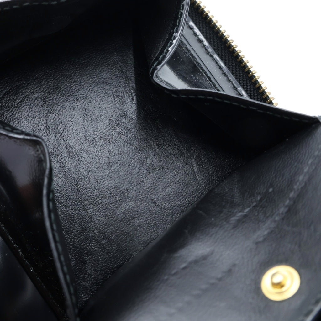 COMME des GARCONS(コムデギャルソン) BLACK POLKA DOTS EMBOSSED ポルカドットエンボス レザー ラウンドジップ 二つ折り財布 ウォレット ブラック SA2100NE レディース