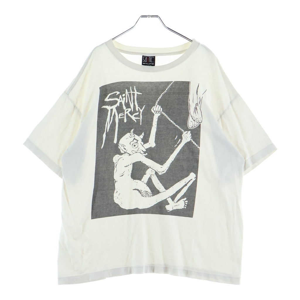 SAINT MICHAEL(セントマイケル) 23SS SS TEE/MERCY デビルプリント 半袖Tシャツ カットソー ホワイト SM-S23-0000-019