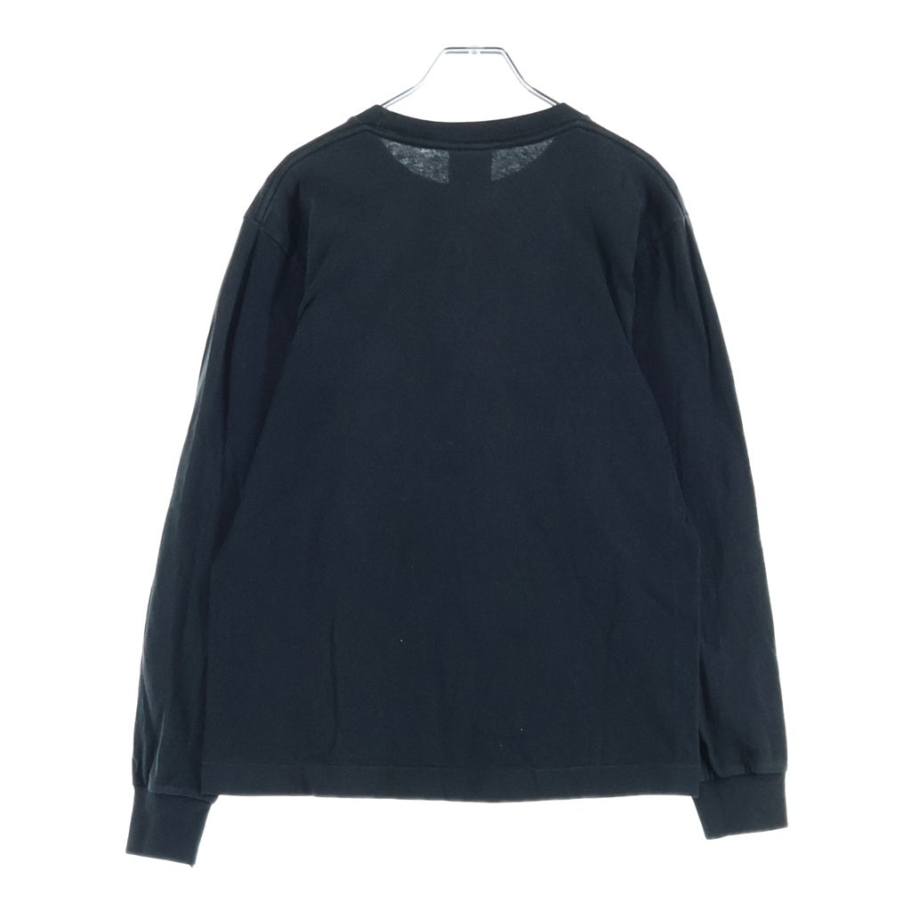 A BATHING APE(アベイシングエイプ) 90S BUSY WORKS フロントプリント クルーネック長袖Tシャツ カットソー ブラック