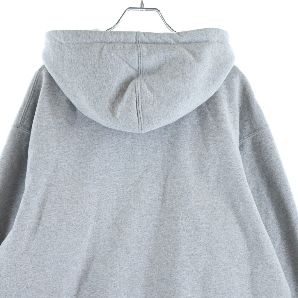 SUPREME(シュプリーム) 19AW Text Stripe Zip Up Hooded Sweatshirt テキスト ストライプ スウェット ジップアップパーカー グレー