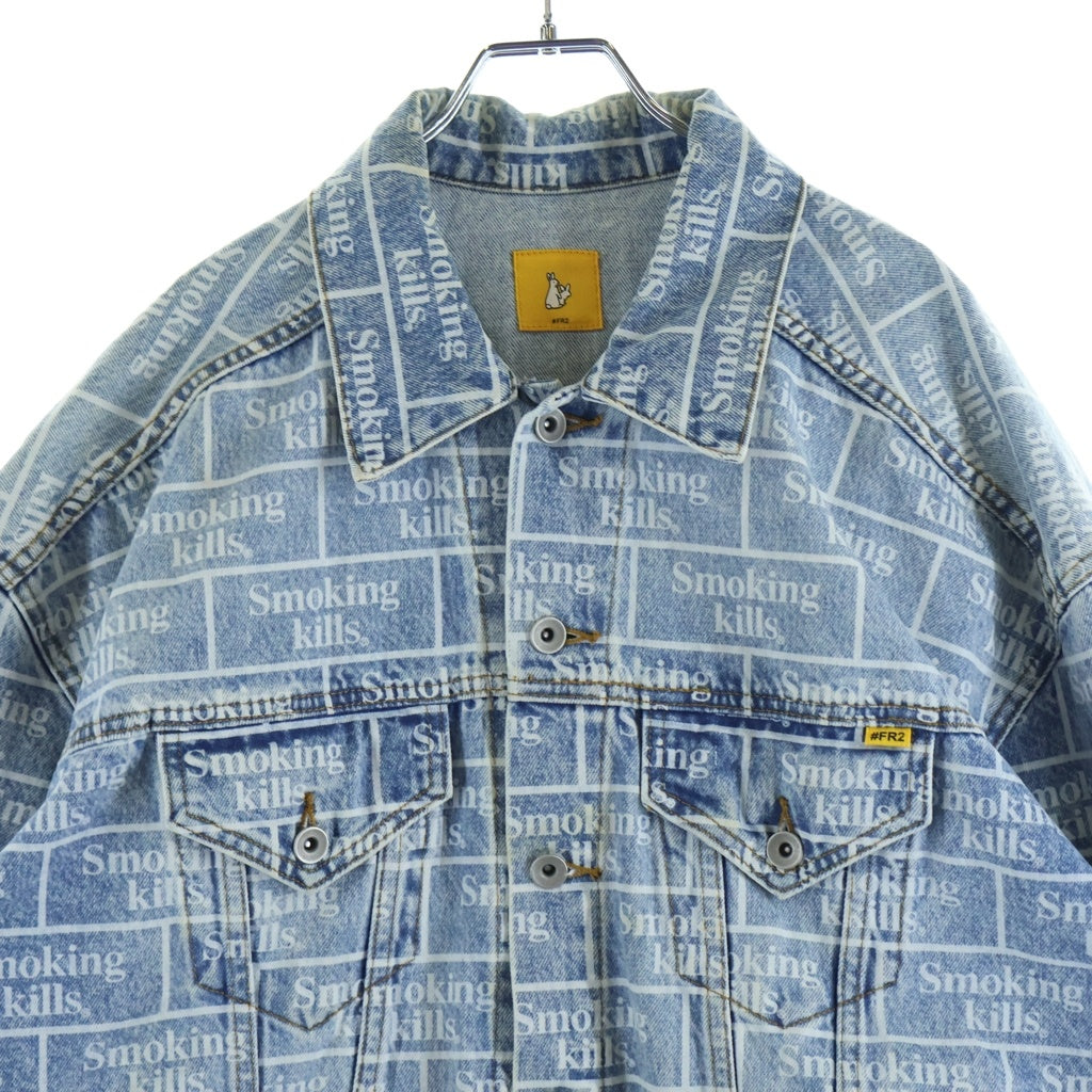 FR2(エフアールツー) SMOKING KILLS DENIM JACKET スモーキング キルズ デニムジャケット ライトブルー FRJ085