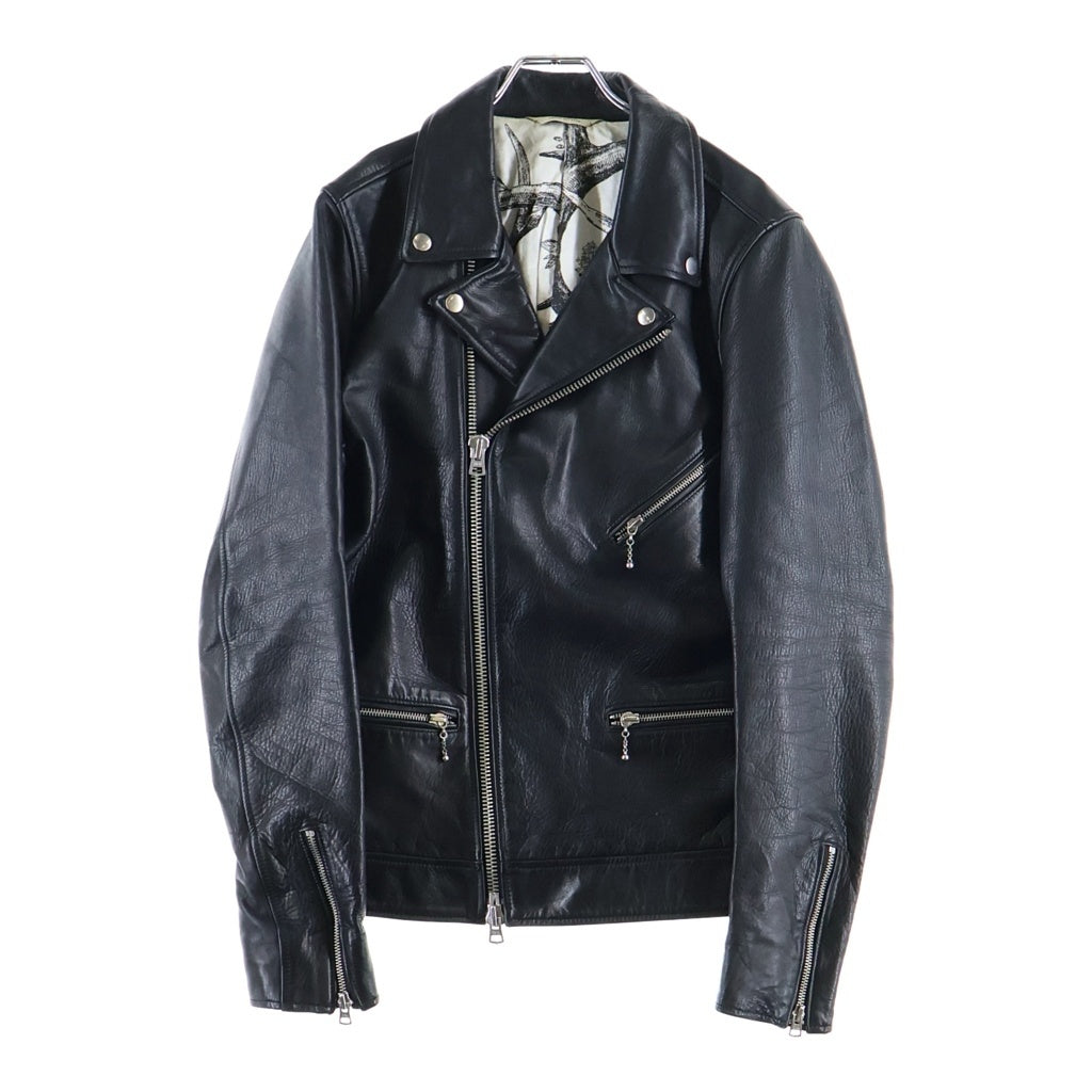 SHIPS JET BLUE(シップスジェットブルー) 14SS ×NOWARTT ノワート ホースレザー ライダースジャケット ブラック 124-35-0018
