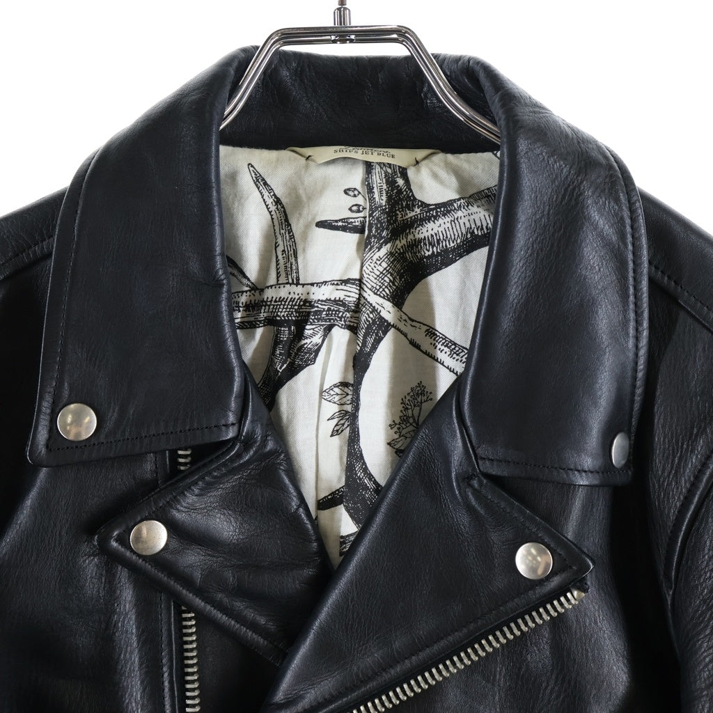 SHIPS JET BLUE(シップスジェットブルー) 14SS ×NOWARTT ノワート ホースレザー ライダースジャケット ブラック 124-35-0018