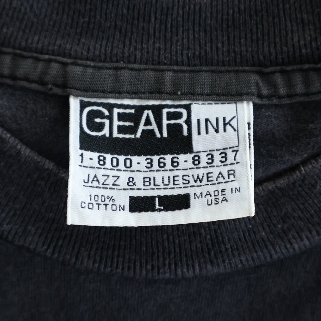 VINTAGE(ヴィンテージ) 90S DJANGO REINHARDT TEE GEARINK ヴィンテージ ジャンゴ ラインハルト フロントプリントTシャツ 半袖クルーネックカットソー ブラック