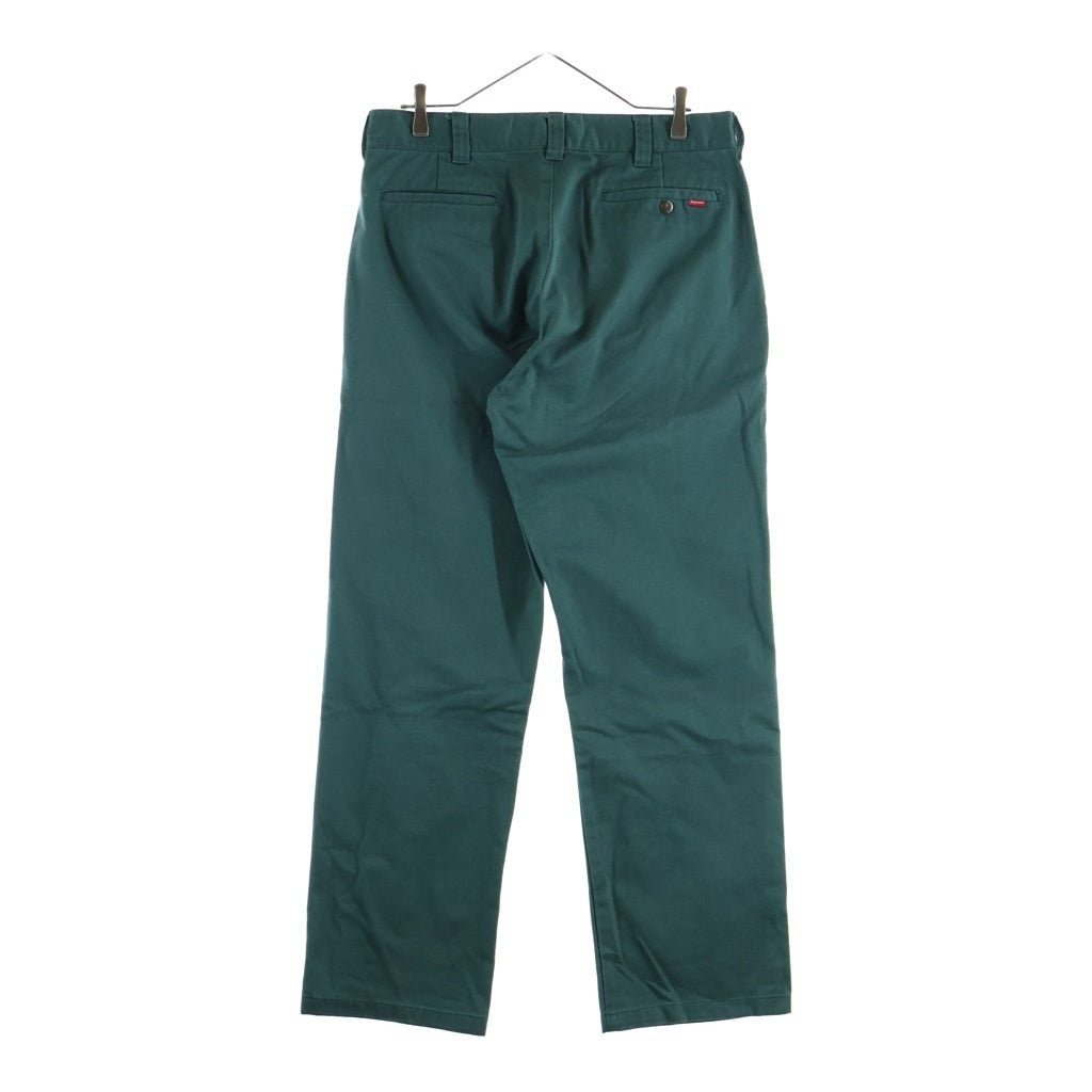SUPREME(シュプリーム) 22AW Work Pants コットン ジップフライ チノ ワークパンツ グリーン