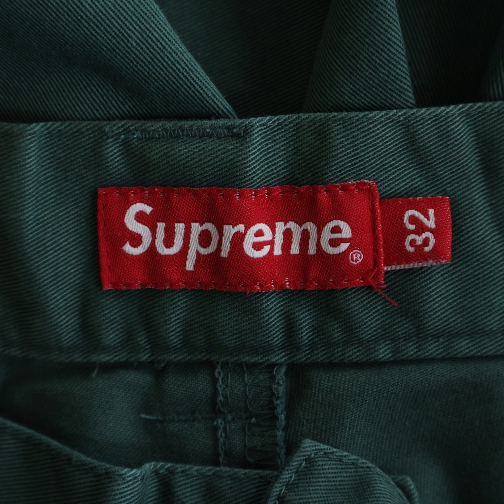 SUPREME(シュプリーム) 22AW Work Pants コットン ジップフライ チノ ワークパンツ グリーン