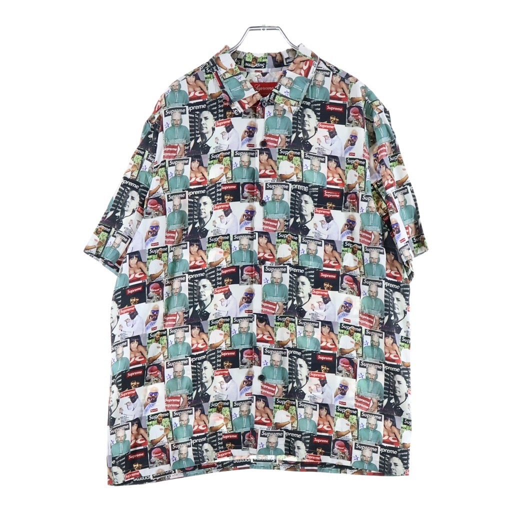 SUPREME(シュプリーム) 23SS Magazin S/S Shirt マガジン レーヨン 総柄 フロントポケット 半袖シャツ マルチ