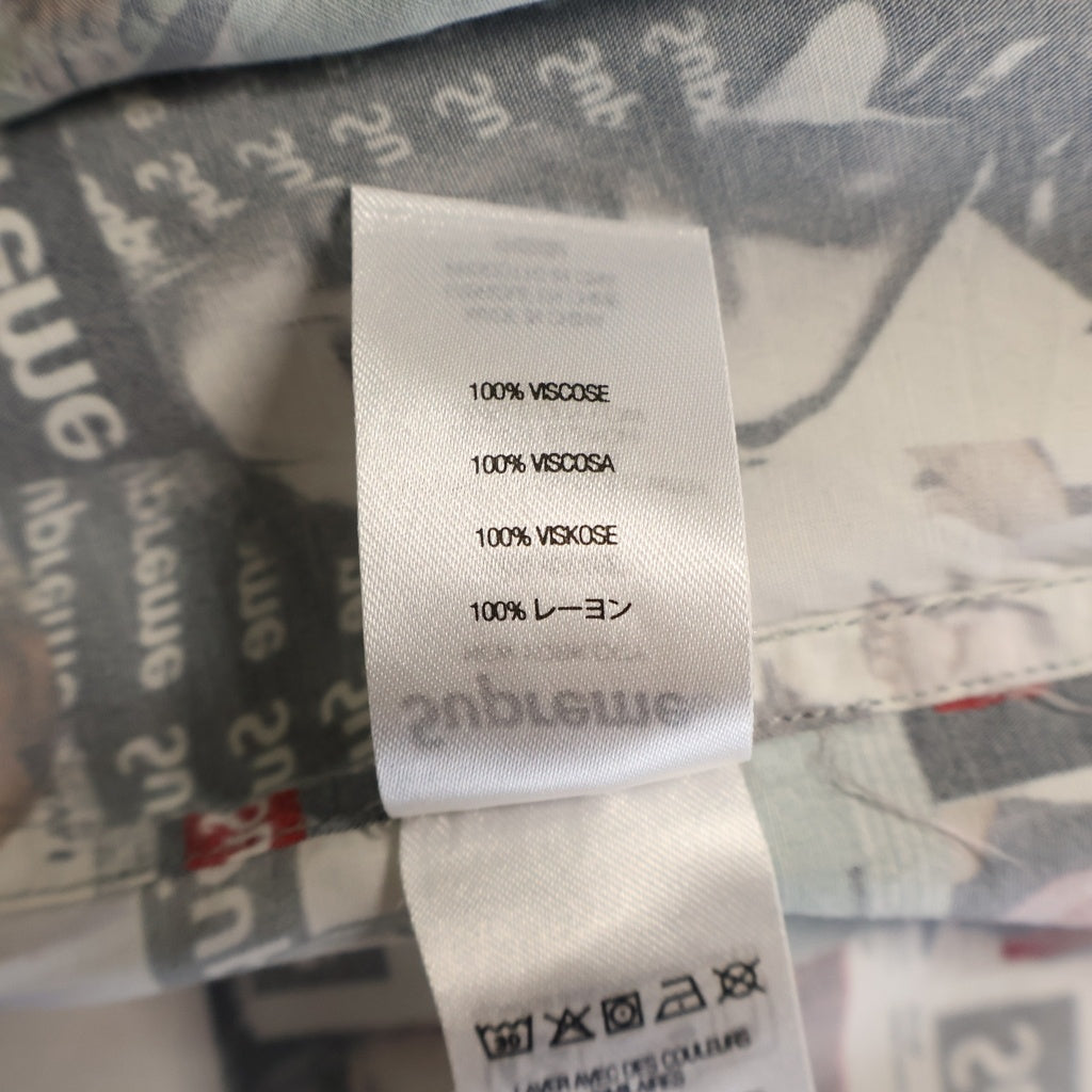 SUPREME(シュプリーム) 23SS Magazin S/S Shirt マガジン レーヨン 総柄 フロントポケット 半袖シャツ マルチ